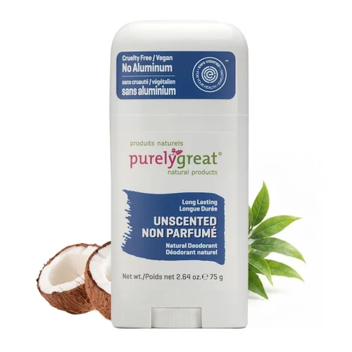 Miniatura 10 de Purelygreat Desodorante natural en barra para mujeres y hombres con aroma floral Esencial de higiene apta para viajes Desodorante limpio sin