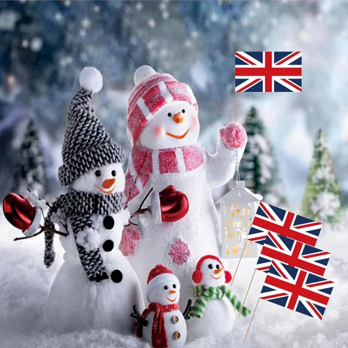 Miniatura 5 de Bandera de palillo de dientes británico del Reino Unido Reino Unido Union Jack National, mini cóctel de frutas, decoración de banderas, 100