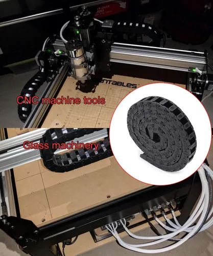 Miniatura 8 de FYSETC Cadena de arrastre de 0.394 x 0.591 in - 39.3 pulgadas R18 Cadena de cable plano de plástico negro: Cadena de alambre de radio pequeño tipo