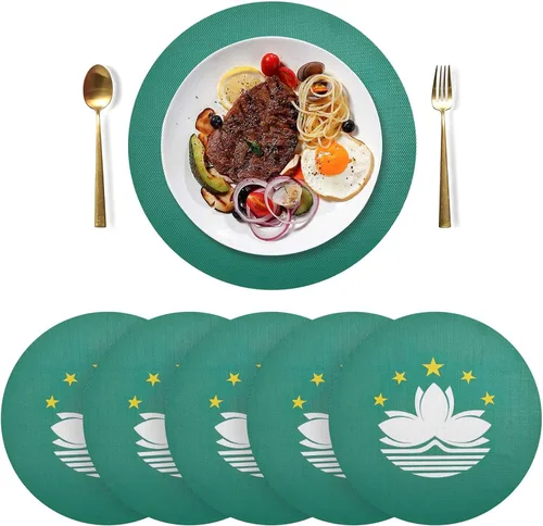 Miniatura 15 de Aruba Flag Round Table Placemats 15 Inch, Seasonal Table Mats Modern Place Mats for Dining, Kitchen, Parties, Camping