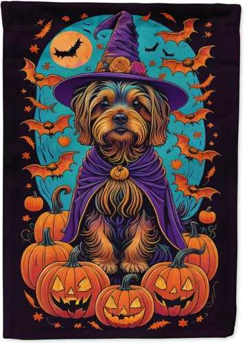 Miniatura 46 de Caroline's Treasures DAC1466GF - Bandera decorativa para jardín de Halloween de Affenpinscher Witchy para jardín, decoración para patio exterior