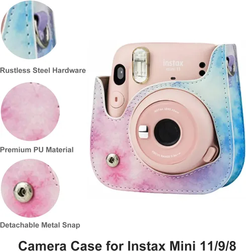 Miniatura 4 de CAIYOULE Fujifilm Instax Mini 11 - Kit de accesorios para cámara con funda protectora, mini álbum, marcos, adhesivo y filtro de bricolaje