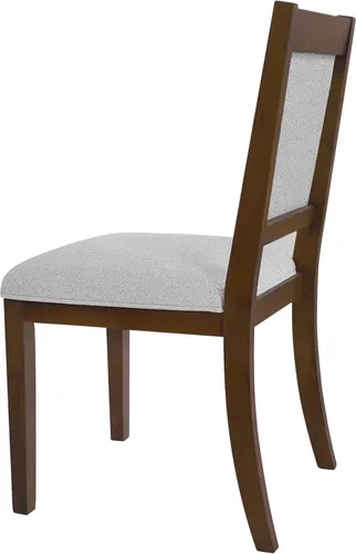 Miniatura 45 de Homepop Silla de comedor con detalles festoneados, sillas de comedor Parsons tapizadas, muebles decorativos para el hogar, tejido gris claro