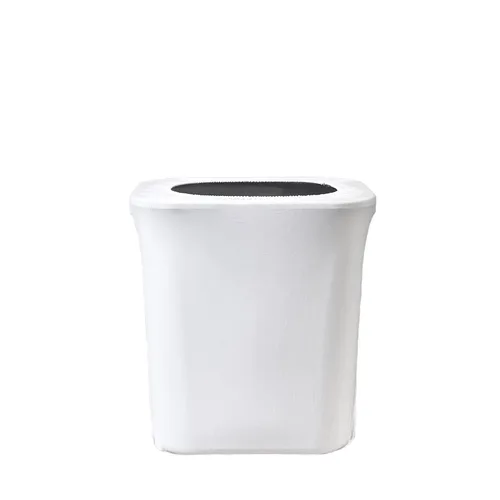 Miniatura 15 de YOUR CHAIR COVERS - Cubierta ajustada elástica de spandex para bote de basura/contenedor de desechos de 32 galones - Blanco