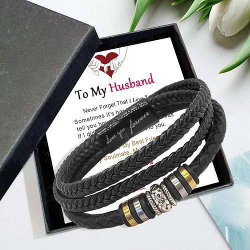 Miniatura 28 de Pulsera de cuero para hombre (mahua/matikou/yuanquan/8 Infinity)
