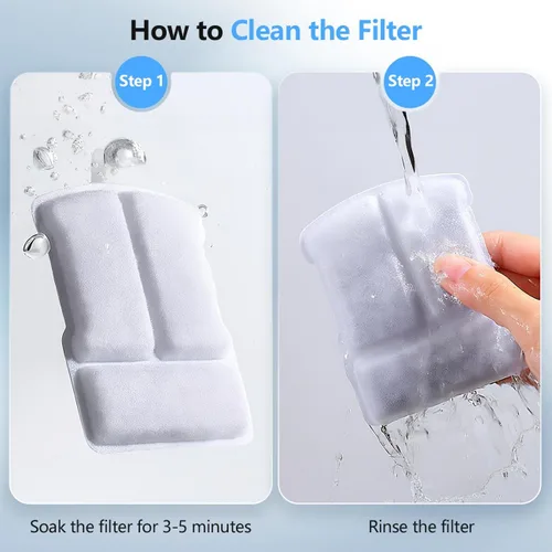 Miniatura 5 de Paquete de 6 filtros para fuente de agua para gatos, compatibles con fuente de agua para gatos de 2.5 L para CH-IWD004