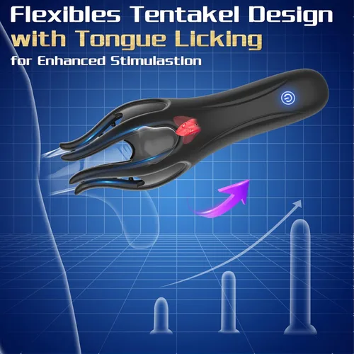 Miniatura 2 de Masturbador masculino Juguetes sexuales para hombres, vibrador de pene masculino para hombres con lamer la lengua, Masterbater Juguete sexual