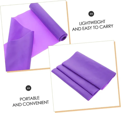 Miniatura 5 de TOYANDONA 3 bandas de resistencia moradas, ligeras, portátiles, elásticas para yoga, pilates, entrenamiento de fuerza, ballet, danza, terapia