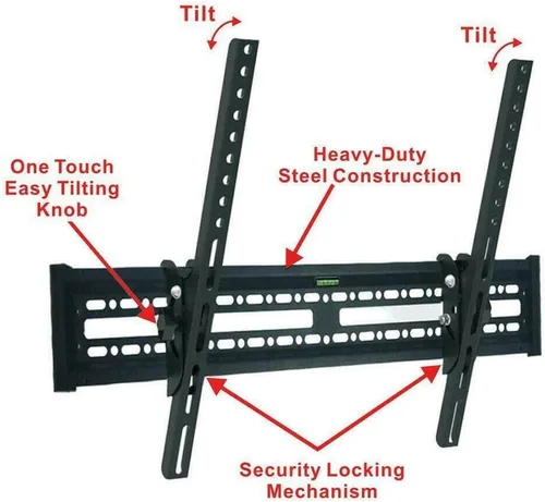 Miniatura 3 de NTQinParts Soporte de pared plano para TV giratorio de 10° con inclinación de 10° para Hisense 32H4F 32", 40H4F 40", 43H4F 43" H4 Series LED Smart TV