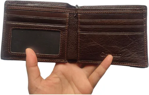 Miniatura 109 de Hombres Cool Eagle Wolf Caballo Totem Cuero Vaca Vertical Cartera Cremallera Multi-tarjeta Titular, Tótem de caballo, Minimalista