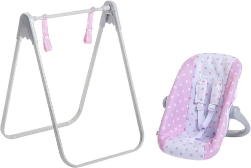 Miniatura 2 de JC Toys - Para mantener el tiempo de juego Columpio 2 en 1 para muñeca bebé y portador portátil para muñecas de hasta 18" Edades 3+ Azul