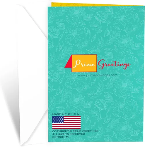 Miniatura 4 de Prime Greetings Tarjeta de cumpleaños para hermana, hecha en Estados Unidos, ecológica, tarjeta gruesa con sobre de primera calidad de 5 x 7.75