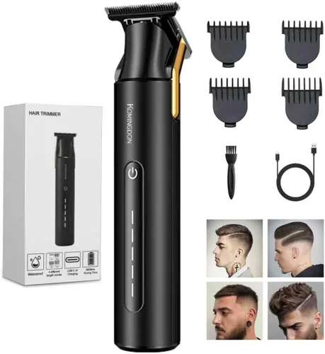 Cortadora de pelo para hombres, recortadora de barbero profesional, cortadora de pelo inalámbrica con hoja en T, cortadora de pelo de precisión,