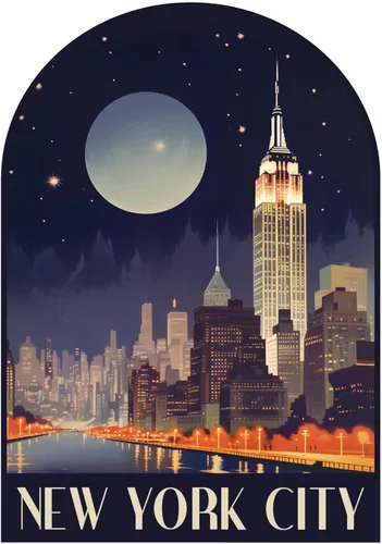 Miniatura 5 de Imán plano decorativo de recuerdo de la ciudad de Nueva York de 2 pulgadas 2.0 in