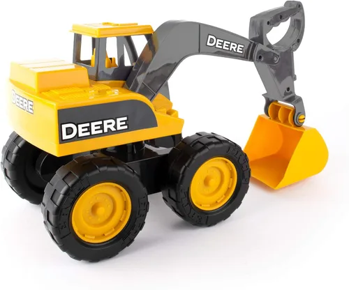 Miniatura 4 de TOMY John Deere Sandbox Big Scoop Excavadora de juguete con cama de volteo basculante – Juguetes de construcción John Deere – Juguetes para niños