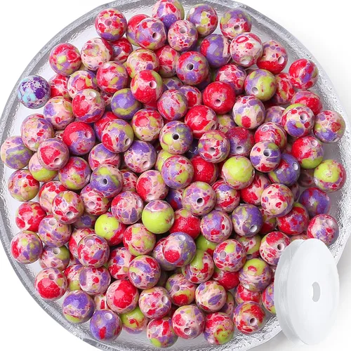Miniatura 41 de QINJIEJIE 105 piezas de cuentas de piedra de 7 chakras de 8 mm, cuentas naturales redondas sueltas de gemas para pulseras, cuentas de cristal