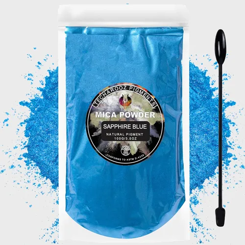 Miniatura 9 de Polvo de mica verde malaquita para resina epoxi, 3.5 onzas, bolsa sellada, pigmento en polvo de 2 tonos para brillo de labios, uñas, colorante