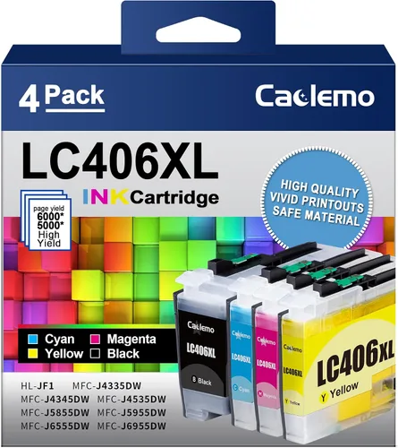 LC406XL - Cartuchos de tinta para impresora Brother LC406XL LC406 LC 406XL para cartuchos de tinta Brother LC406 compatibles con impresora