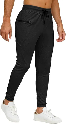 Miniatura 5 de MAIKANONG Pantalones deportivos ajustados para hombre, pantalones de entrenamiento para gimnasio, correr, atletismo, casual