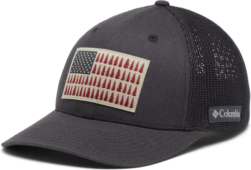 Miniatura 161 de Columbia - Gorra de malla con bandera con árboles unisex para adultos, corona alta