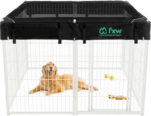 Miniatura 36 de FXW Homeplus Unleashed Corralito para Perros de Interior - Juego Sin Estrés y Seguro, Resistente de 24 Pulgadas 4 Paneles Corral para Cachorros