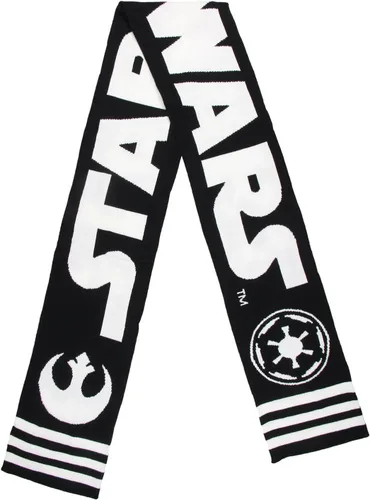 Miniatura 2 de Star Wars Galactic Empire Rebel Alliance - Juego de bufanda y gorro de punto cálido para invierno, Negro