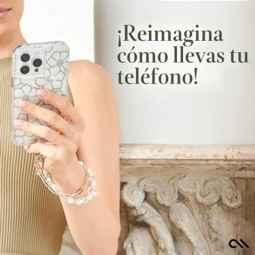 Miniatura 2 de Case-Mate Colgante para teléfono con perlas y cristales ensartadas - Correa antirrobo desmontable - Correa de muñeca para iPhone manos libres