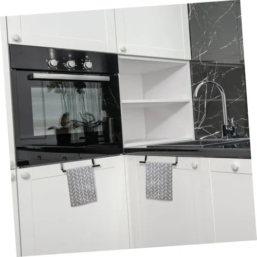 Miniatura 8 de Housoutil 2 toalleros de acero inoxidable montados en la pared multifuncionales para cocina, baño, lavandería, resistente a los arañazos, diseño