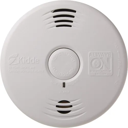 Kidde - Detector de humo y monóxido de carbono, batería de 10 años, alertas de voz, 1 unidad (paquete de 1)
