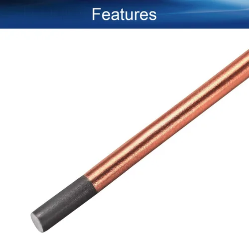 Miniatura 3 de Bettomshin Cobre recubierto de carbono 0.236x13.976 in carbono Gouging Varillas Copperclad Electrodos 2 unids