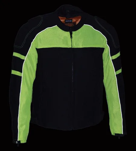 Miniatura 5 de De los hombres moto negro/verde malla chamarra de montar w/chaqueta Lluvia extraíble Liner Regular), s, Regular