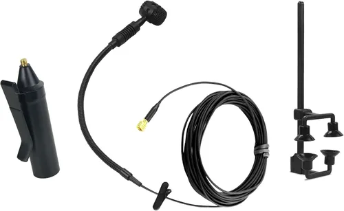 HEIMU Micrófono condensador de instrumento con clip + clip universal (para guitarra)