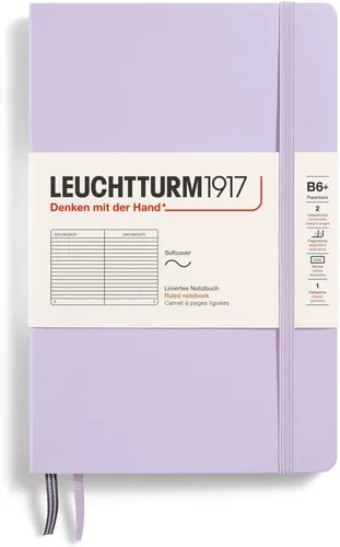 Miniatura 59 de LEUCHTTURM1917 - Cuaderno de tapa blanda de tapa blanda B6+ - 123 páginas numeradas para escribir y escribir en diario (Doted, Sage)