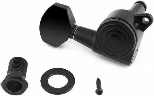 Miniatura 4 de Rubatone Clavijas de afinación de cuerda de guitarra con bloqueo, cabezales sellados, afinadores, teclas de afinación 6 en línea para guitarra