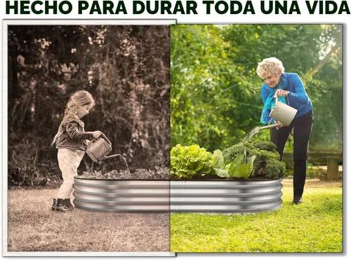 Miniatura 3 de Camas de Jardín Elevadas Galvanizadas al Aire Libre/ 4×2×1 pies Camas de Plantación Elevadas para Jardinería, Vegetales, Flores/ Caja de Jardín