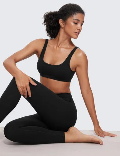 Miniatura 43 de CRZ YOGA Butterluxe - Mini brasier para mujer, cuello redondo, de bajo impacto, inalámbrico, deportivo, yoga, acolchado, para entrenamiento