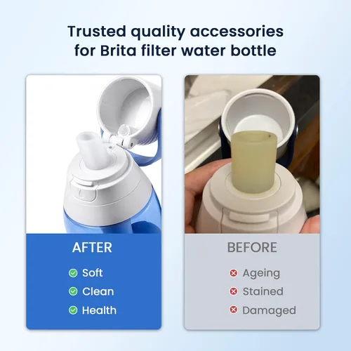 Miniatura 4 de GLACIER FRESH Boquilla de repuesto para botella de agua Brita, piezas de repuesto de válvula de mordida de botella de silicona compatibles