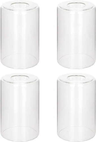Miniatura 11 de Paquete de 8 pantallas de vidrio esmerilado blanco de repuesto, 5.9 pulgadas de altura, 3.9 pulgadas de diámetro, adaptador de 1.65 pulgadas, Vidrio