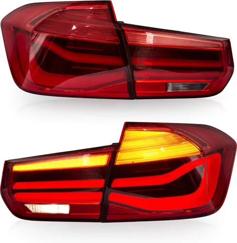 Miniatura 10 de VLAND Conjunto de luces traseras compatible con BMW Serie 3 F30 F35 F80 320i 328i 328D 335i M3 sedán de 6ª generación 2013-2018, lámpara trasera