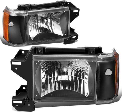 DNA MOTORING HL-OH-F15087-BK-AM Juego de luces de esquina estilo de fábrica para FORD BRONCO 1987-1991 FORD F-150 1987-1991 FORD F-250 1987-1991