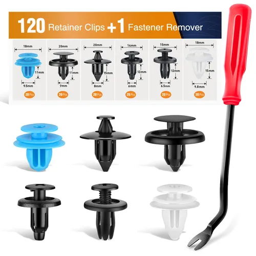 Miniatura 17 de GOOACC 100 clips de guardabarros para el cuerpo, remaches para el motor, debajo de la cubierta, clips de protección contra salpicaduras para Honda