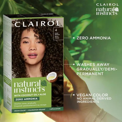 Miniatura 6 de Clairol Natural Instincts - Tinte semipermanente para el cabello, color negro azul 2BB, paquete de 1 unidad 2BB Azul Negro