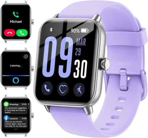 Relojes inteligentes para mujeres/hombres, 1.85 pulgadas HD Alexa incorporado Smart Wacth para teléfonos Android/iPhones con SpO2 y monitor de