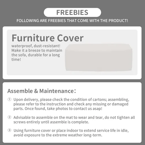 Miniatura 6 de Rattaner Muebles de Exterior Sofá de Exterior Muebles de Patio Sofá de 3 Asientos Asiento Profundo Respaldo Alto con Funda Impermeable y Cojines Gris