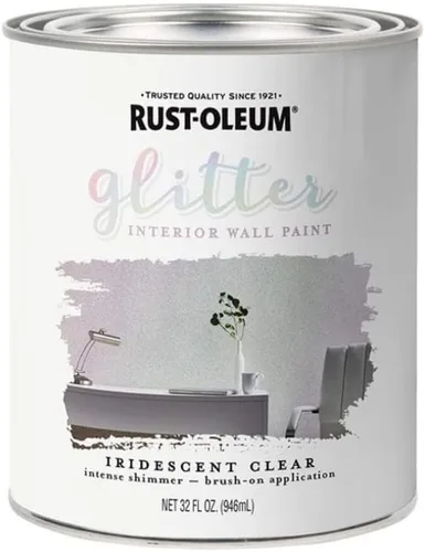 Miniatura 7 de Rust-Oleum 360222 Pintura de pared interior con purpurina, 28 onzas, cobre
