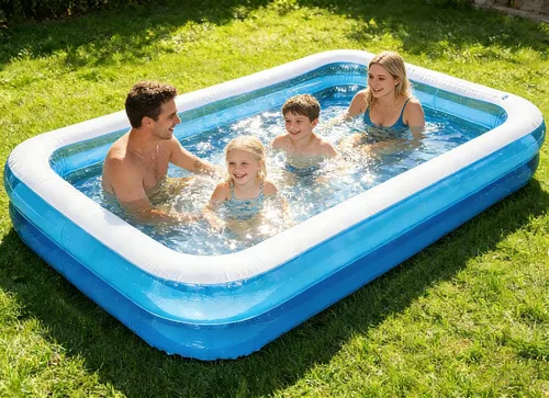 Piscina inflable para niños, centro de natación familiar para niños, piscina de tamaño completo para niños, adultos, piscina fácil de configurar