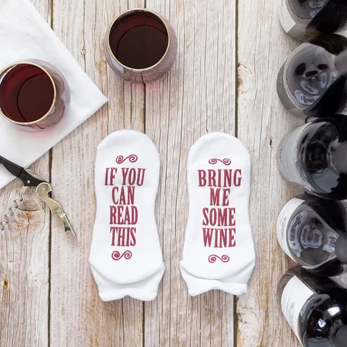 Miniatura 9 de Haute Soiree Calcetines novedosos para mujer, "If You Can Read This, Bring Me Some" - Talla única