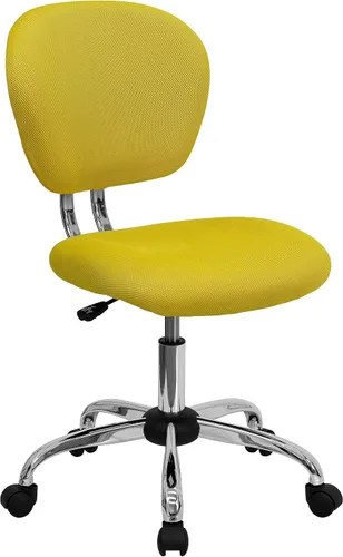 Miniatura 18 de Silla de trabajo de malla con respaldar medio Flash Furniture con brazos y base, Metal, Marrón café