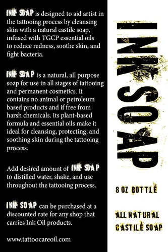 Miniatura 7 de Ink Oil 's Tattoo Aftercare Jabón I Salve Ungüento para curar tatuajes I Perfecto para los amantes del tatuaje I Elementos esenciales de cuidado