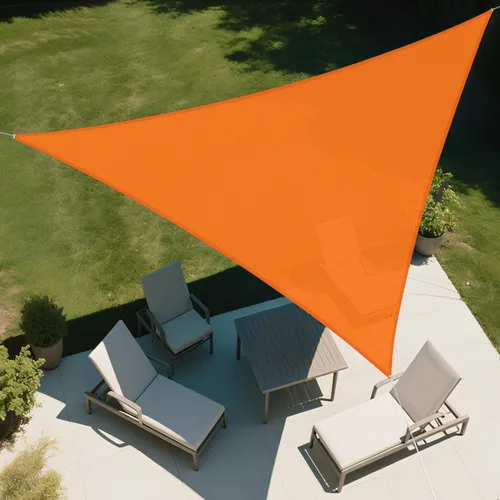 Miniatura 10 de SunnyRoyal Toldo parasol triangular de 8 x 8 x 8 pies con bloqueo UV, para patio, jardín, piscina (turquesa)